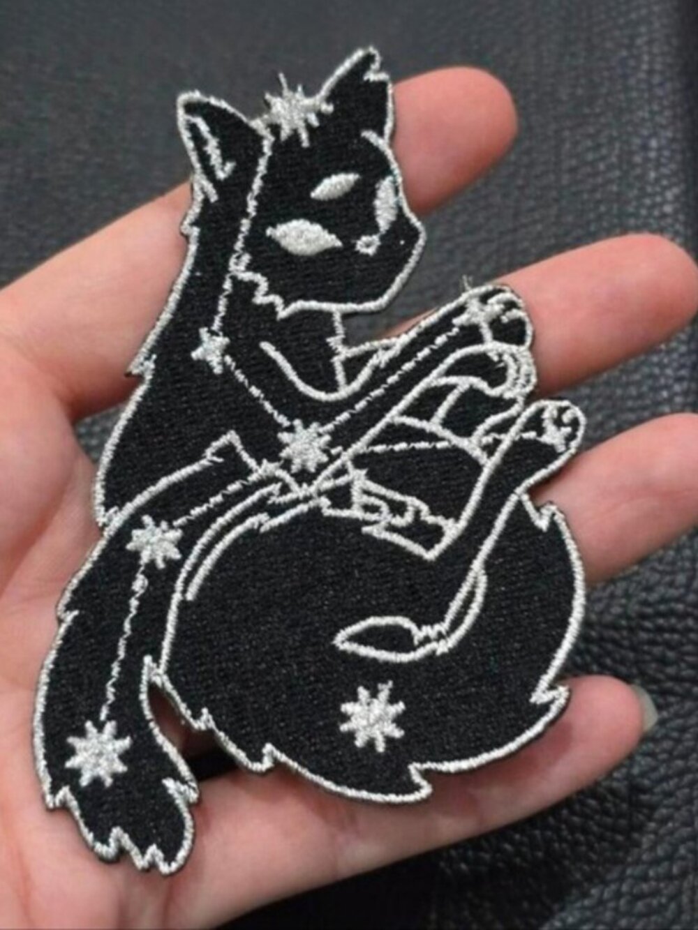 Killstar Purr Home Patch Occult Celestial Sleeping Cat Embroidered Accessory NWT